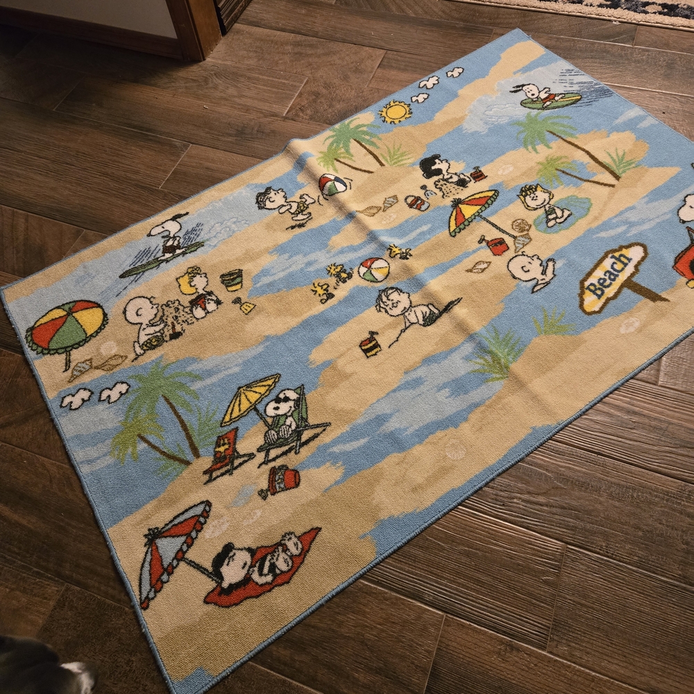 Peanuts Beach Fun Play Mat - Blue, Tan, Green